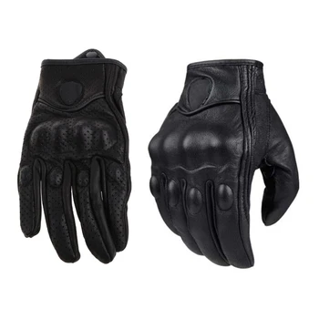 Мотоциклетные перчатки из искусственной кожи с полными пальцами Защитное снаряжение для езды на питбайке прямая доставка