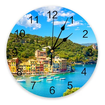 Настенные часы для морского здания Современный дизайн Украшения гостиной Кухни Бесшумные Часы домашнего декора