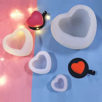 Новая силиконовая форма для свечей в форме сетки Love Shape для ароматерапевтической свечи ручной работы 