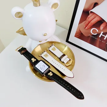 Новый Модный БрендViolenceBear Для Apple Watch Band 44 мм 45 мм 49 мм Удобные Женские Ремешки Из Мягкой Кожи Для Apple Watch Ремешок 87