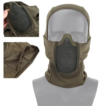 Новый оригинальный охотничий защитный шлем на открытом воздухе, военно-тактический ветрозащитный колпачок с половинной боковой стальной сеткой, маска для страйкбола и пейнтбола