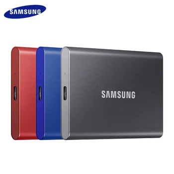Оригинальный SAMSUNG Портативный SSD T7 500 ГБ 1 ТБ 2 ТБ Внешний SSD USB 3.2 Gen 2 Type-C Внешний Твердотельный Накопитель для Настольного Ноутбука