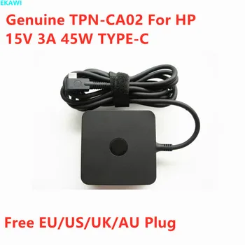 Подлинный 15V 3A 45W TPN-CA02 TPN-CA01 Адаптер Переменного Тока Для HP SPECTRE X360 13 ELITE X2 1012 G1 828769-001 Зарядное Устройство Для Ноутбука