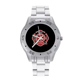 Пожарные кварцевые часы Наручные часы из нержавеющей стали для мальчиков Деловые Забавные наручные часы высокого качества