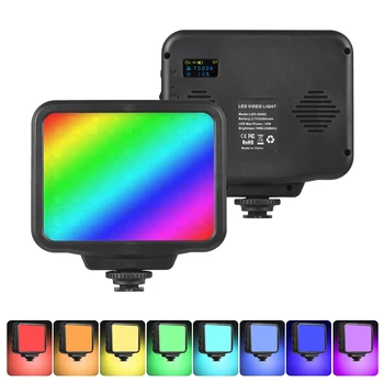 Портативный RGB LED Video Light Camera Fill Light 2500K-9900K 21 Световой Эффект для Освещения Видеоконференций в режиме Прямой трансляции Видеоблогов