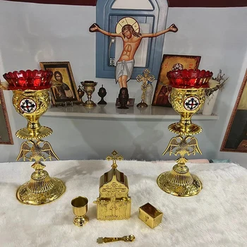 Православный Крест Религиозные предметы Католический христианский декор Религиозные предметы Crusifix Jesus Murrale juego de vela rosario y biblia