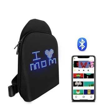 Рекламная светодиодная сумка-дисплей Smart Pixs, нагрудная сумка через плечо, легкие динамичные городские рюкзаки 