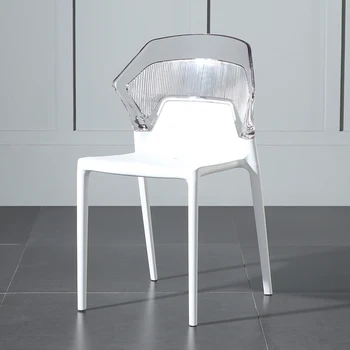 Роскошные современные обеденные стулья, Садовый свадебный Белый прозрачный стул, пластиковые минималистичные модные украшения для салона, Предметы домашнего обихода.