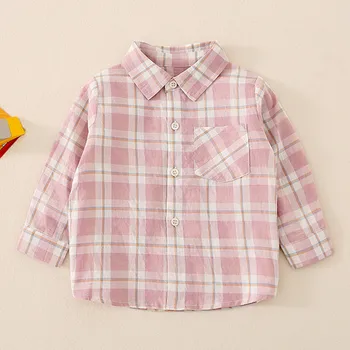 Рубашки для маленьких мальчиков на пуговицах в западном стиле, одежда для мальчиков, клетчатый топ для малышей, футбольная футболка для мальчиков, молодежная