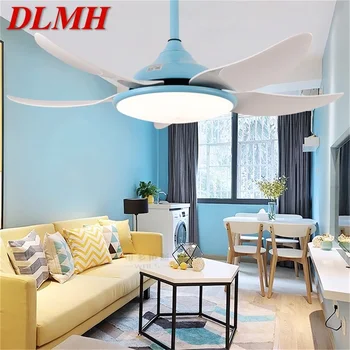 Светодиодный потолочный светильник DLMH с вентилятором, 3 цвета, с дистанционным управлением, Современное вентиляторное освещение для комнат, Столовая, спальня, гостиная