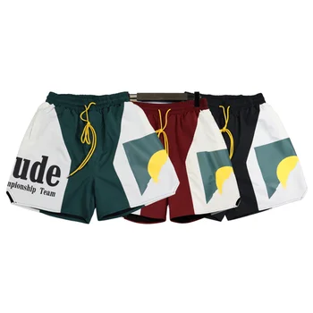 Сетчатые шорты RHUDE Sunset Для мужчин и женщин, уличная одежда высшего качества, Свободные бриджи с завязками