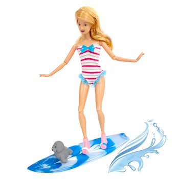 Синяя доска для серфинга, 1 шт., 1 пара обуви, крутые ботинки, летние пляжные спортивные забавные игрушки своими руками для куклы Барби, аксессуары