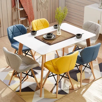 Скандинавские домашние Обеденные стулья, современный минималистичный красочный стул для учебы, Креативный Домашний Компьютерный стул для взрослых, Классический Офисный стул