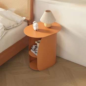Скандинавский прикроватный столик Современный минималистичный прикроватный столик для спальни Детская комната Цельнометаллический шкафчик Небольшая полка для хранения