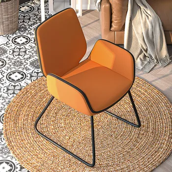 Современный обеденный стул в скандинавском стиле с кожаным мобильным акцентом, Роскошный обеденный стул с эргономичной подушкой, Свадебные наборы мебели Sillas Comedores