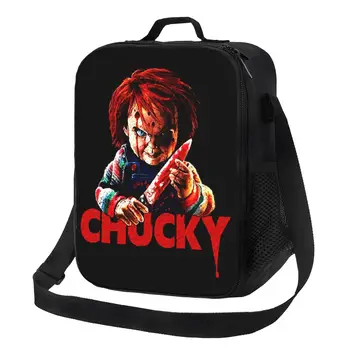 Термоизолированные сумки для ланча Chucky Killer Horror Halloween, детская игровая сумка для ланча, коробка для хранения бенто для пикника, коробка для еды