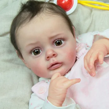 Уже готовая роспись 20-дюймовой куклы Chloe Reborn, новорожденной 3D-кожи, детально расписанной вручную, Видимых вен Bebe Reborn