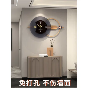 Уникальные настенные часы в стиле ар-деко для гостиной, светящиеся в скандинавском стиле, креативные декоративные настенные часы, современный дизайн, настенные украшения horloge