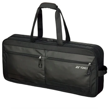 Черная сумка для ракеток для бадминтона YONEX, водонепроницаемая спортивная сумка вмещает до 3 ракеток, Оригинальная для женщин и мужчин